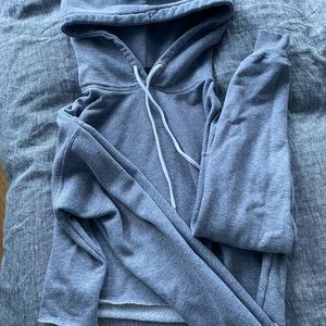 Cropped hoodie grey